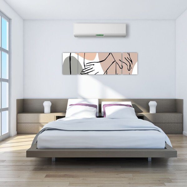 Obraz - Woman body line art N⁰2 (170x50 cm)