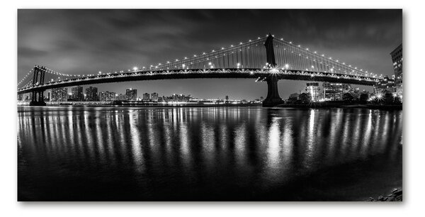 Foto obraz sklo tvrzené Manhattan noc osh-93003860