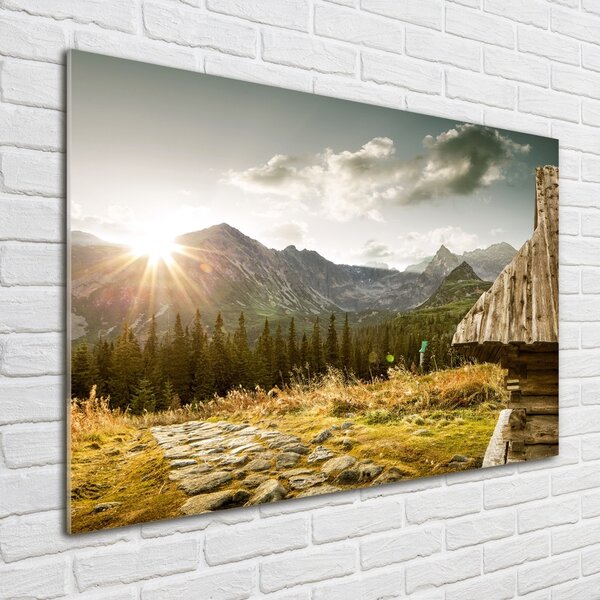 Foto obraz fotografie na skle Dům v horách osh-93028328