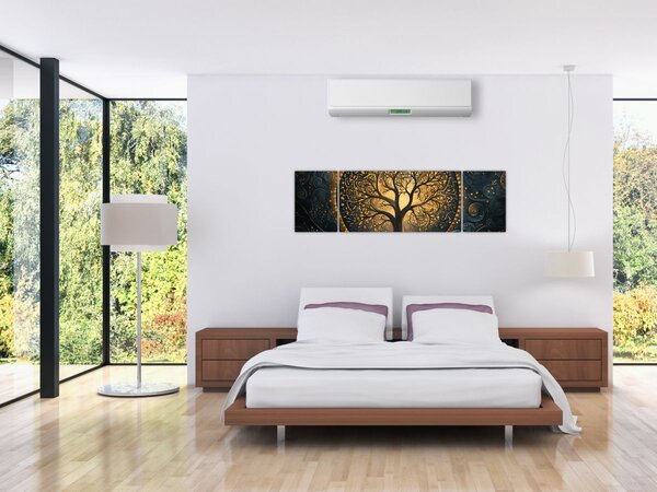 Obraz - Strom se zlatou aurou (170x50 cm)