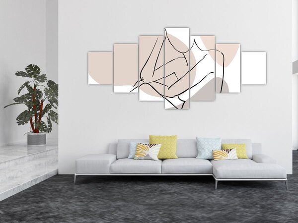 Obraz - Woman body line art N⁰1 (210x100 cm)