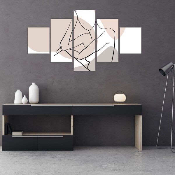 Obraz - Woman body line art N⁰1 (125x70 cm)