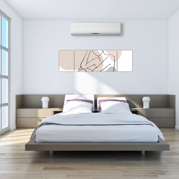 Obraz - Woman body line art N⁰1 (170x50 cm)