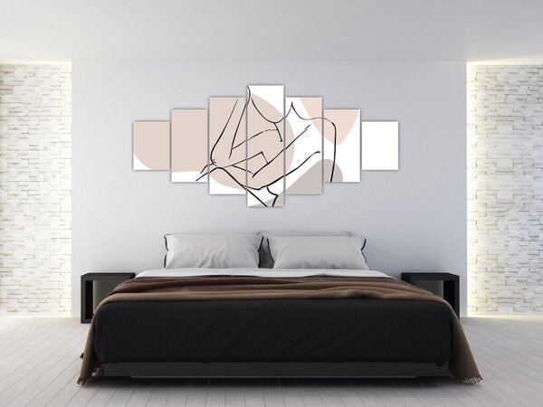 Obraz - Woman body line art N⁰1 (210x100 cm)