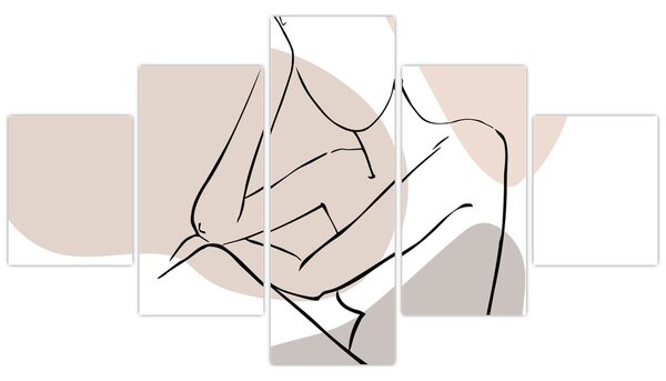 Obraz - Woman body line art N⁰1 (125x70 cm)