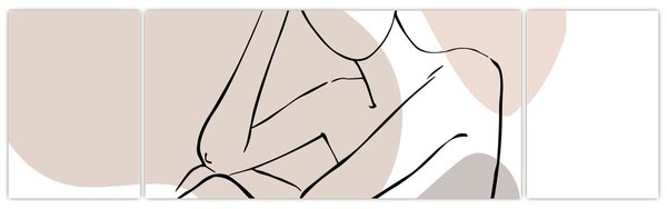 Obraz - Woman body line art N⁰1 (170x50 cm)