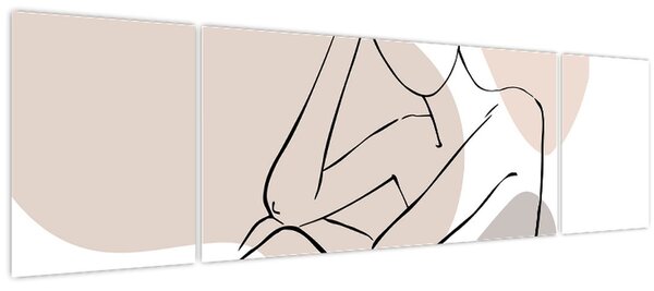 Obraz - Woman body line art N⁰1 (170x50 cm)