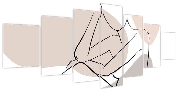 Obraz - Woman body line art N⁰1 (210x100 cm)