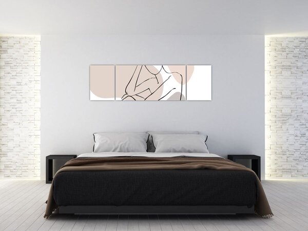Obraz - Woman body line art N⁰1 (170x50 cm)
