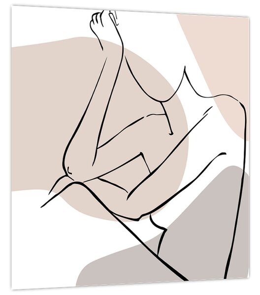 Obraz - Woman body line art N⁰1 (30x30 cm)