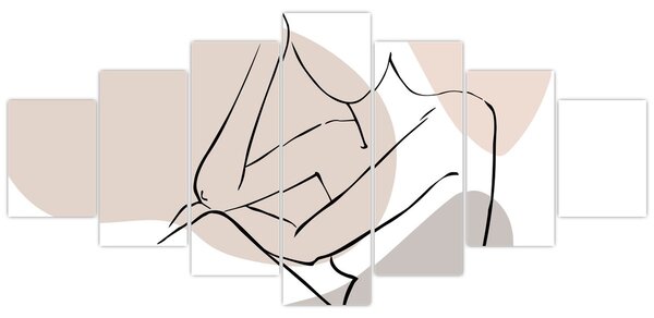 Obraz - Woman body line art N⁰1 (210x100 cm)