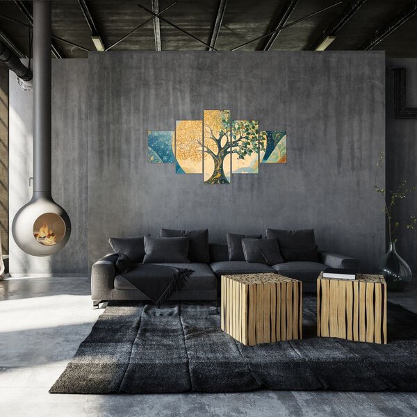 Obraz - Strom života v měsíci (125x70 cm)
