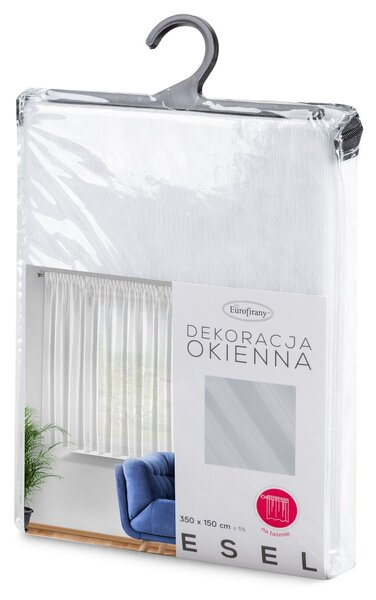 ZÁCLONA NA PÁSCE ESEL 350X150 CM BÍLÁ