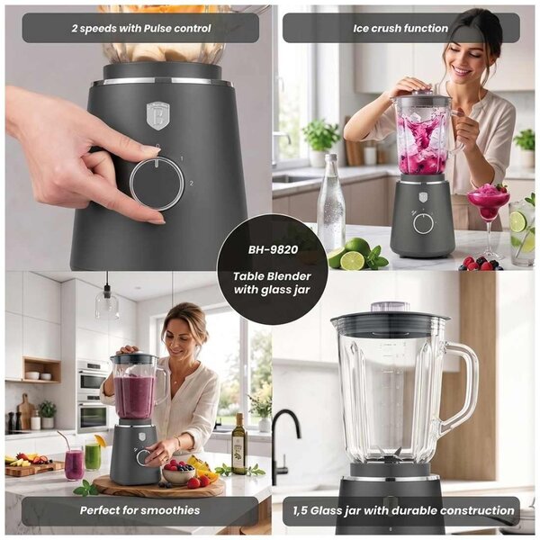 Stolní mixér 1000 W se skleněnou nádobou 1,5 l Antracit Collection
