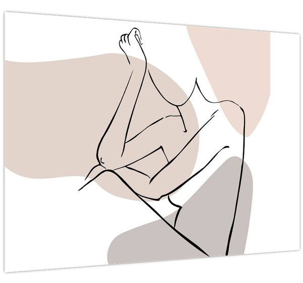 Obraz - Woman body line art N⁰1 (70x50 cm)