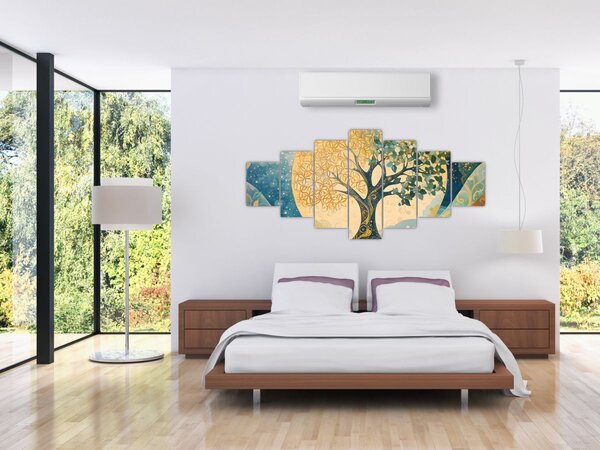 Obraz - Strom života v měsíci (210x100 cm)
