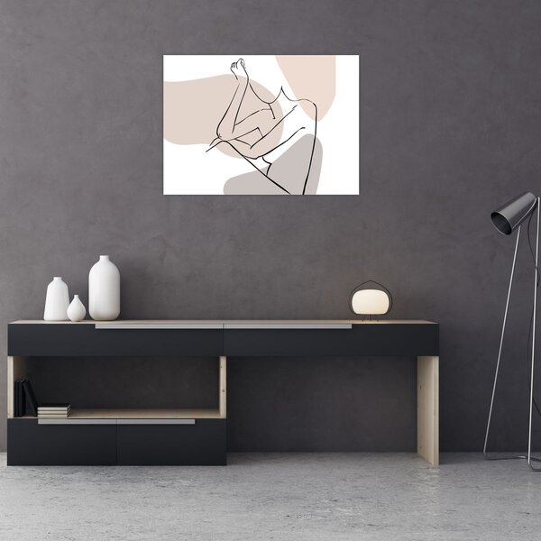 Obraz - Woman body line art N⁰1 (70x50 cm)