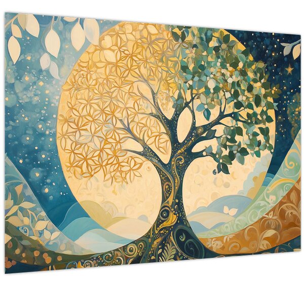 Obraz - Strom života v měsíci (70x50 cm)
