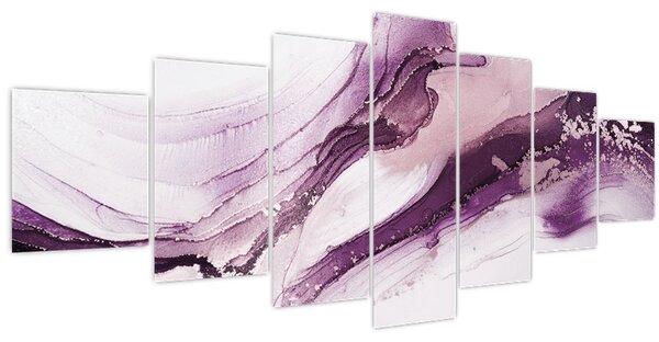 Obraz - Purple fluid art (210x100 cm)