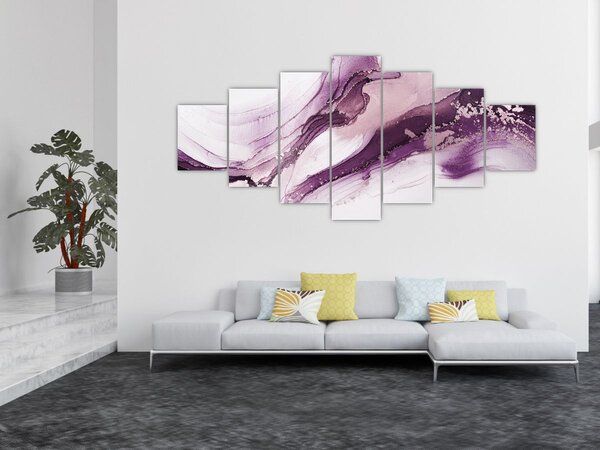 Obraz - Purple fluid art (210x100 cm)