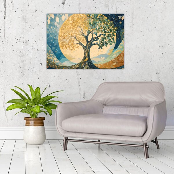 Obraz - Strom života v měsíci (70x50 cm)