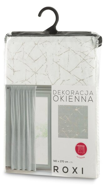 ZÁCLONA NA PÁSCE ROXI 140X270 CM BÍLÁ