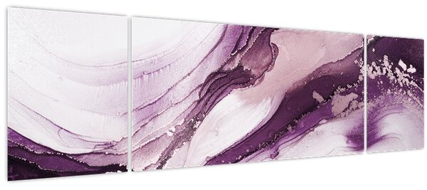 Obraz - Purple fluid art (170x50 cm)