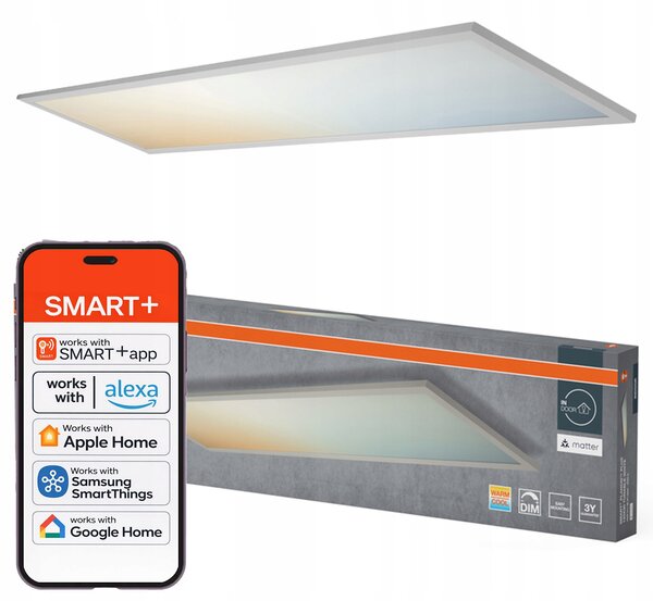 LED panel Kaseton 36W 2700lm CCT 120x30 cm Smart+ WiFi Matter Planon Osram