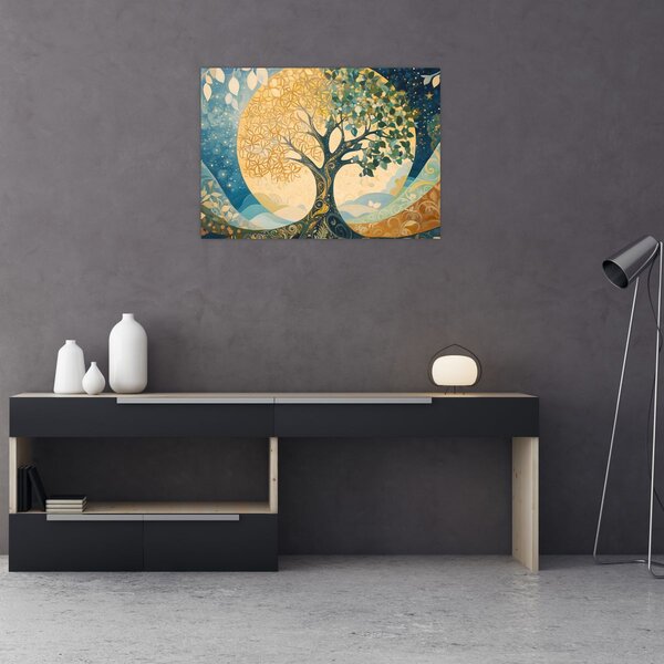 Obraz - Strom života v měsíci (70x50 cm)