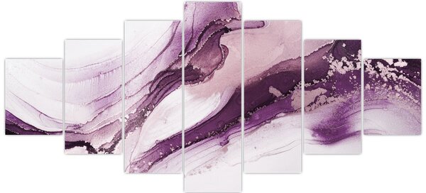 Obraz - Purple fluid art (210x100 cm)