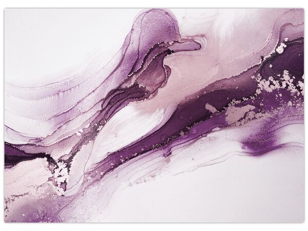 Obraz - Purple fluid art (70x50 cm)