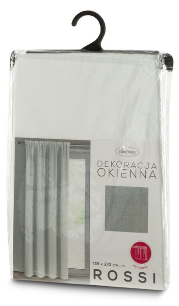 ZÁCLONA NA PÁSCE ROSSI 135X270 CM BÍLÁ
