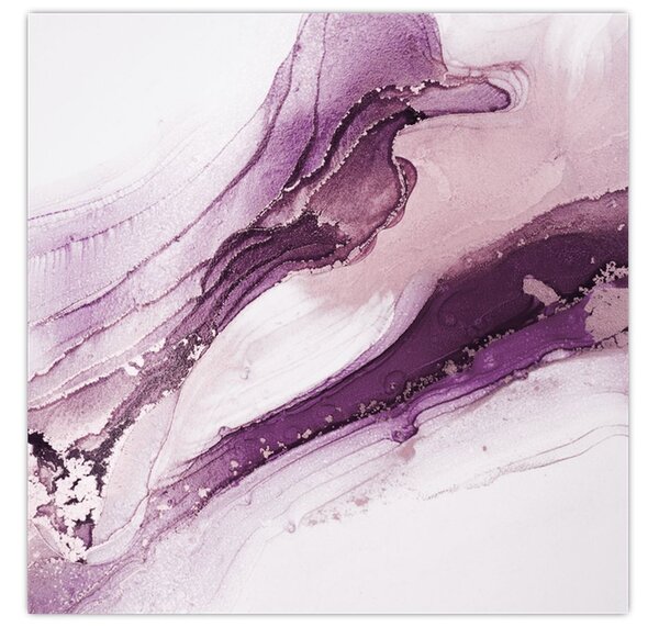 Obraz - Purple fluid art (30x30 cm)