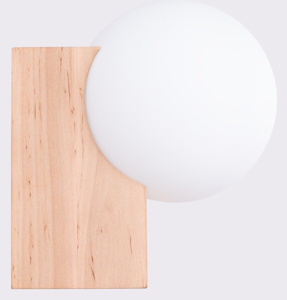 Sollux Lighting Nástěnné svítidlo BULBO přírodní dřevo
