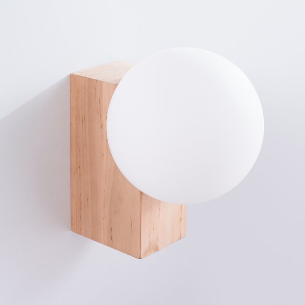 Sollux Lighting Nástěnné svítidlo BULBO přírodní dřevo