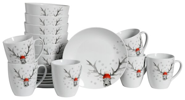 KOMBINOVANÁ SOUPRAVA, 18dílné, porcelán Creatable - Online Only nádobí, Online Only