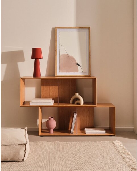 Modulární policový systém v dekoru dubu v přírodní barvě 101x38 cm Litto – Kave Home