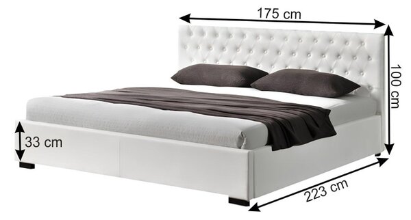 Kondela Postel s úložným prostorem, bílá, 160x200, DORLEN 2 NEW