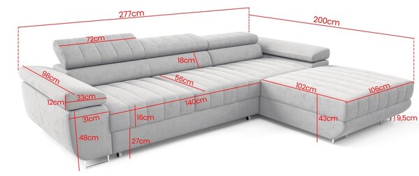 Sedací souprava Horizonte Mini - Kronos 27 Varianta: Pravá