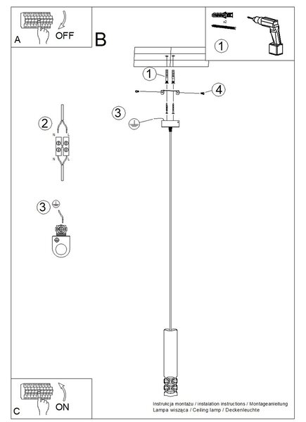 Sollux Lighting Závěsné svítidlo LIRO 1 bílé