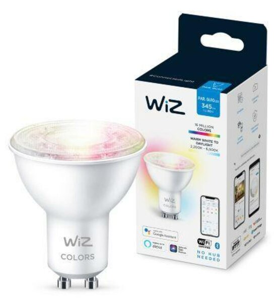LED Žárovka WiZ Colors 8718699787134 GU10 PAR16 4,9-50W 345lm 2200-6500K, RGB 16 mil. barev, stmívatelná
