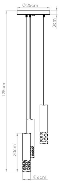 Sollux Lighting Závěsné svítidlo LIRO 3P bílé
