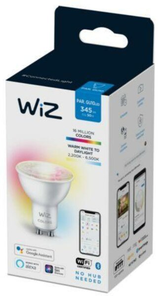 LED Žárovka WiZ Colors 8718699787134 GU10 PAR16 4,9-50W 345lm 2200-6500K, RGB 16 mil. barev, stmívatelná