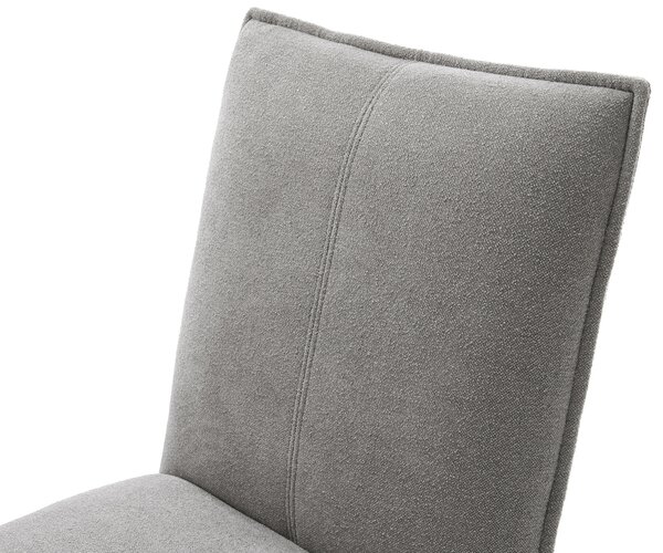 DELIFE Jídelní židle Lelio-Flex tkanina Měkký šedá křížová podnož černá 360° otočný houpací funkce taštičkové pružiny