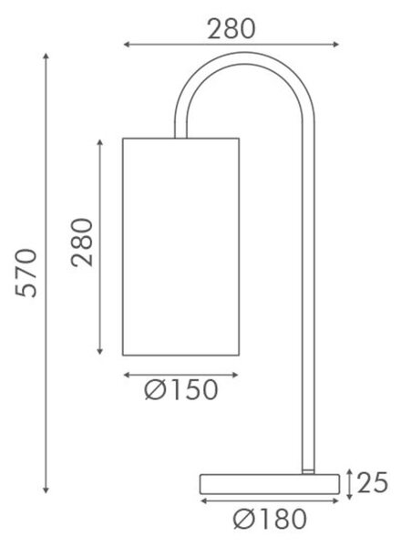 ACA Lighting stolní lampa ZORAN mosazný kov béžové textilní stínítko 1xE27 MT240718
