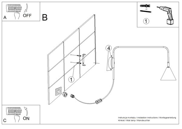 Sollux Lighting Nástěnné svítidlo NOX světle modré