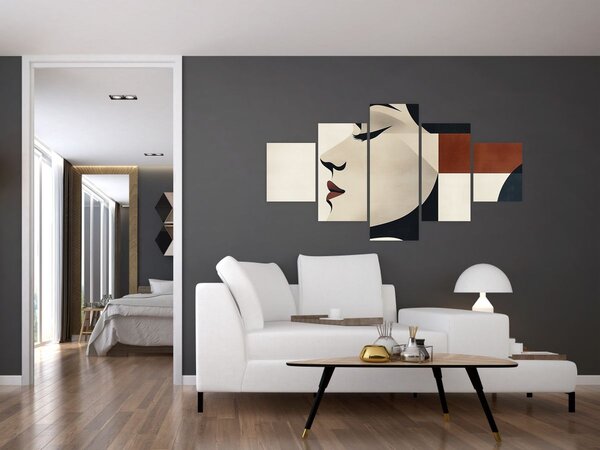 Obraz - Žena z profilu (125x70 cm)