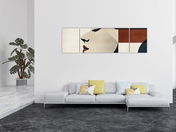 Obraz - Žena z profilu (170x50 cm)
