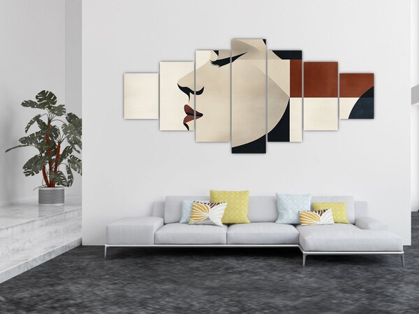 Obraz - Žena z profilu (210x100 cm)