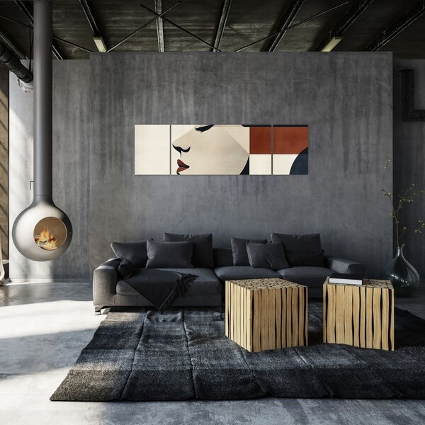 Obraz - Žena z profilu (170x50 cm)